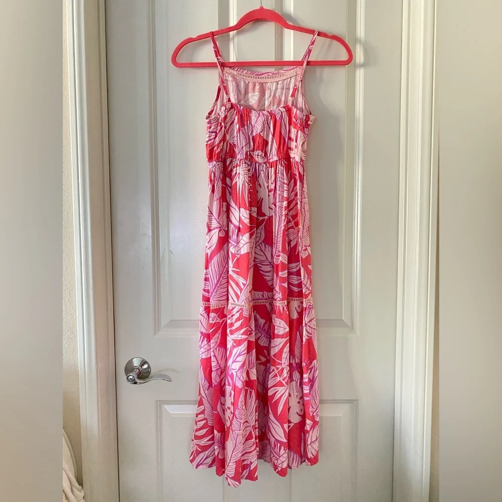 Cat & Jack Girls’ Tropical Floral Maxi Dress 🩵
